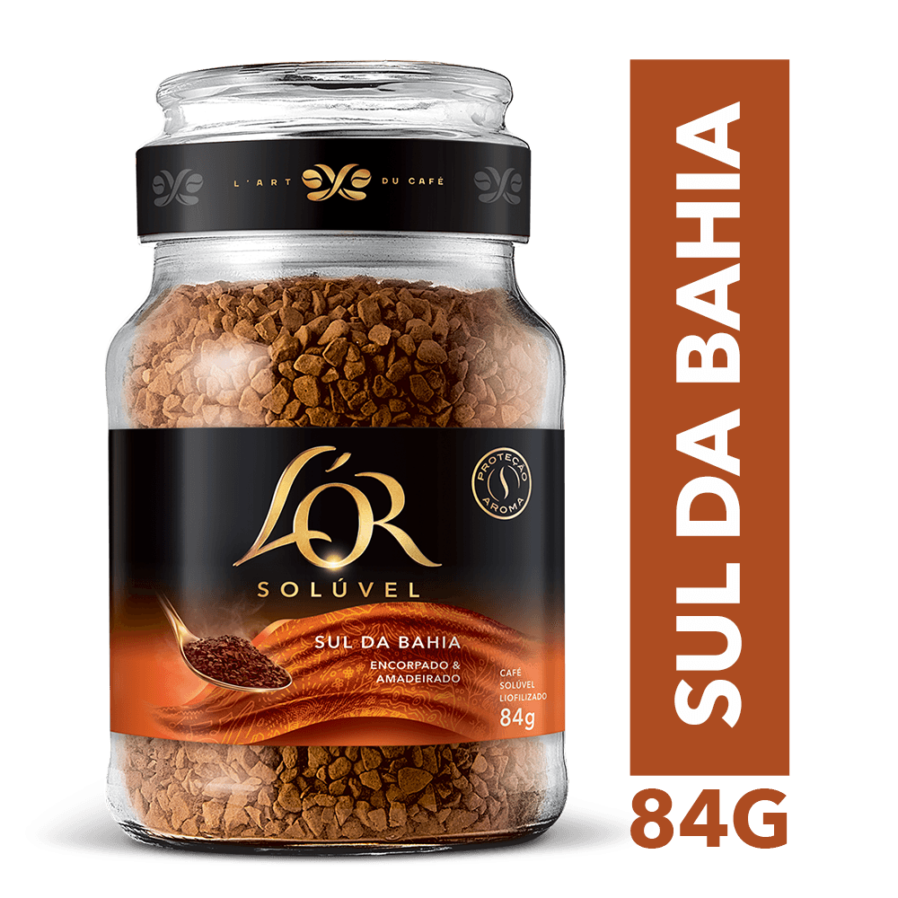 Café Solúvel L'OR Sul da Bahia Vidro 84g