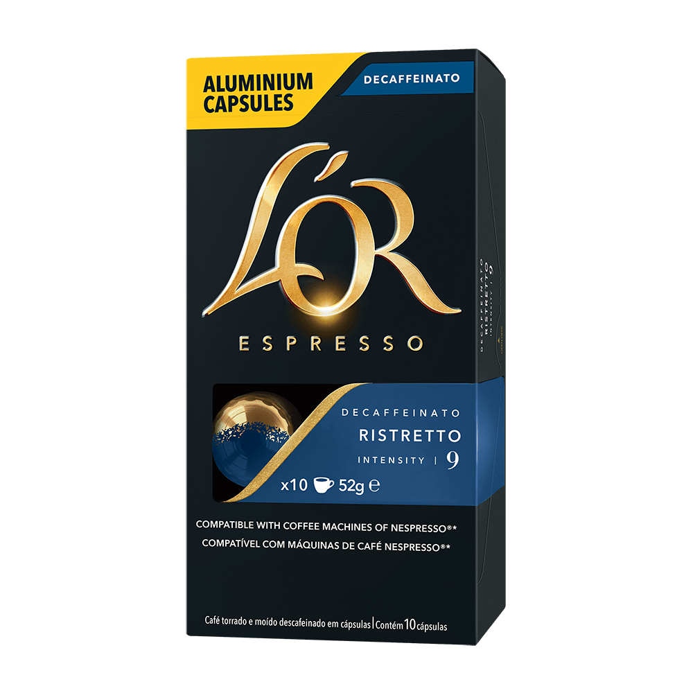 Cápsulas Café LOR Ristretto Decaffeinato 10 Un