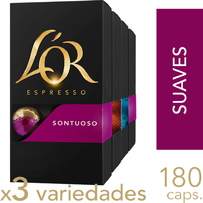 Kit 180 cápsulas Café LOR Suaves